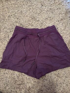 Lululemon Athletica Women's Drawstring Athletic Shorts in Deep Plum